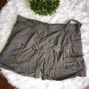 Michael Kors Gray Belted Rayon Shorts